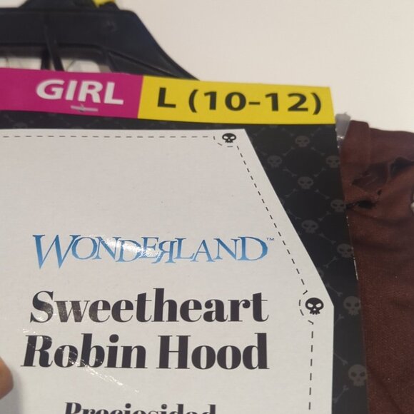 WONDERLAND Sweetheart Robin Hood Costume - Brown, White, Gold - NWT 10-12 - Picture 2 of 5